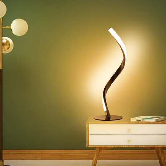 LED Table Lamp Spiral Desk Lamp Modern Reading Light Bedside USB Lamp